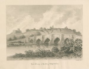 Castillo, Iglesia y Puente de Tutbury de John Buckler