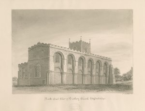 Iglesia Prioral de Tutbury: dibujo en sepia, 1812 de John Buckler