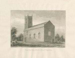 Iglesia de Warslow: dibujo en sepia de John Buckler
