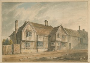 Warwickshire - Stratford - Casa de Shakespeare, 1826 de John Buckler
