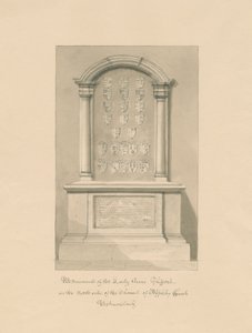 Westmorland - Iglesia de Appleby - Monumento a Lady Anne Clifford de John Buckler