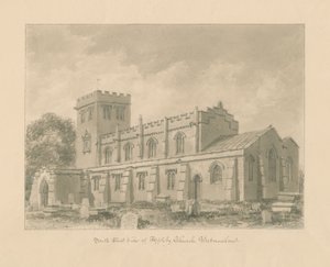 Westmorland - Iglesia de Appleby: dibujo en sepia, 1800 de John Buckler