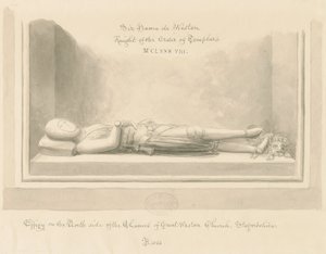Weston-under-Lizard - Efigie de Sir Hamo de Weston de John Buckler
