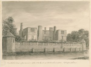 Wolverhampton - El Viejo Salón: dibujo en sepia, 1837 de John Buckler