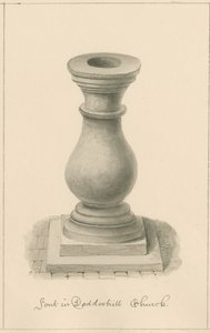 Worcestershire - Droitwich - Pila Bautismal de la Iglesia de Dodderhill, 1833 de John Buckler