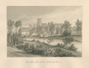 Worcestershire - Droitwich - Vista Este de la Ciudad, 1833