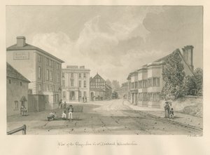 Worcestershire - Droitwich - George Inn: dibujo en sepia, 1833 de John Buckler