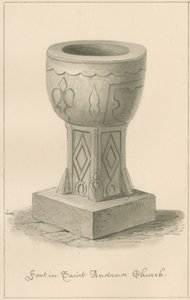 Worcestershire - Droitwich - Pila Bautismal de la Iglesia de San Andrés, 1833 de John Buckler
