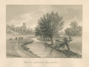 Worcestershire - Droitwich - Vista Oeste de la Ciudad, 1833 de John Buckler