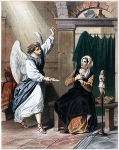 Ángel trayendo una carta de Dios a Christiana, c. 1850