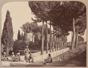 Tribus afganas descansan en los jardines de Babur, Jalalabad, 1878 de John Burke