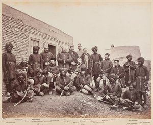 Oficiales británicos y nativos, 3º Sijs, 1879 de John Burke
