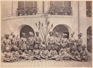 Suboficiales indios de la caballería de los Guías, 1879 de John Burke