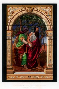 Una ventana de vidrio teñido y pintado, siglo XIX