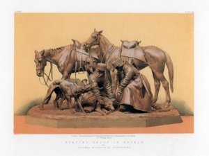 Grupo de Caza en Bronce, siglo XIX de John Burley Waring