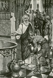 Llenaron el gran recipiente de plata con agua pura de John Byam Liston Shaw
