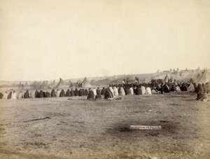 Consejo indio en campamento hostil, 1891 de John C. H. Grabill