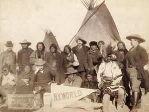 Jefes indios y funcionarios de EE.UU. en Pine Ridge, 1891
