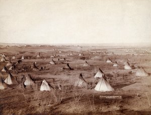 Aldea tribal Lakota en 1891 por John Grabill de John C. H. Grabill