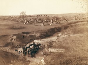 El gran campamento indio hostil en el río Brule cerca de Pine Ridge de John C. H. Grabill