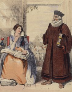 Rogert Ascham, tutor de la Reina Isabel I de John Callcott Horsley