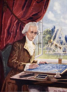 William Herschel trabajando en el Observatorio de Slough