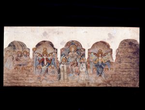 Estudio de las pinturas murales de la Sala Capitular (acuarela sobre papel) de John Carter