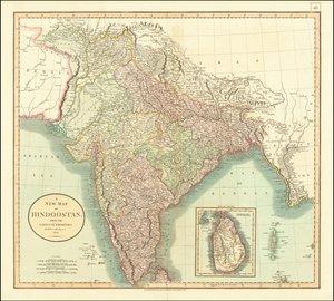 Mapa de la India de 1806 por John Cary