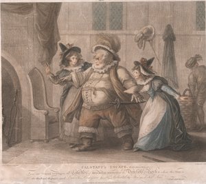 La huida de Falstaff - "Las alegres comadres de Windsor", Acto IV, Escena II de John Chapman