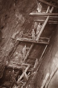 The Man Engine at Dolcoath Mine, ilustración de 