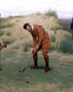 Durante el Tiempo de los Sermones, (detalle) del golfista, 1896