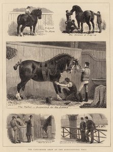La Exposición de Caballos de Tiro en el Salón Agrícola de John Charles Dollman