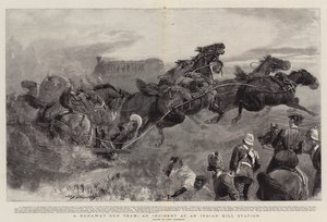 Un equipo de cañón fugitivo, un incidente en una estación de montaña india de John Charlton