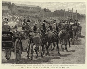 Día de la Copa en Ascot, el desfile real pasando por la Nueva Milla