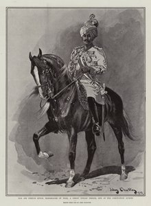 H H Sir Pertab Singh, Maharajá de Idar, un Gran Príncipe Indio, uno de los Invitados a la Coronación