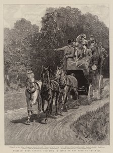Vacaciones cerca de Londres, Paseo en Carruaje en Essex en el Camino a Chigwell de John Charlton