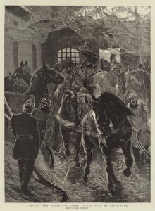 Salvando los Caballos, una Escena en el Incendio en Southwark