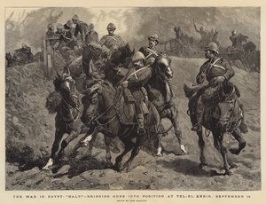 La Guerra en Egipto, ¡Alto!, Trayendo Cañones a Posición en Tel-el-Kebir, 13 de Septiembre