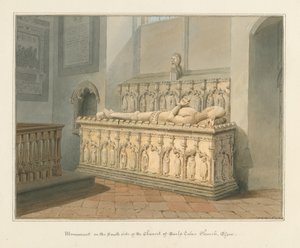 Essex - Iglesia de Earls Colne - Monumento de John Chessell Buckler