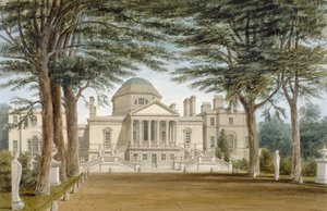 Vista frontal de Chiswick House, Chiswick, Hounslow, Londres