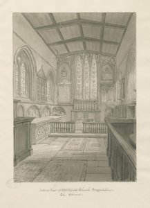 Interior de la Iglesia de Blithfield de John Chessell Buckler