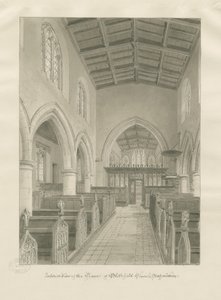 Interior de la Iglesia de Blithfield de John Chessell Buckler