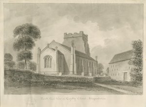 Iglesia de Kingsley: dibujo en sepia, 1841 de John Chessell Buckler