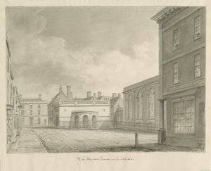 Lichfield - Casa del Mercado de John Chessell Buckler