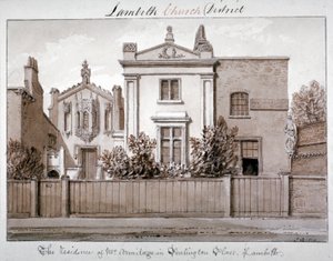 Residencia del Sr. Armitage en Penlington Place, Lambeth, Londres, 1828