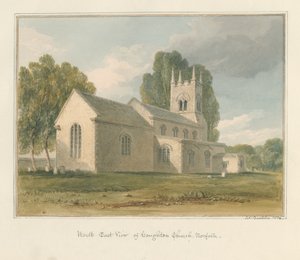 Norfolk - Iglesia de Houghton, 1826 de John Chessell Buckler