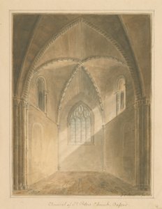 Oxfordshire - Oxford - Interior del Presbiterio de la Iglesia de San Pedro, 1811 de John Chessell Buckler