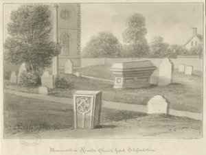 Iglesia de Rocester - Monumentos y cementerio de John Chessell Buckler