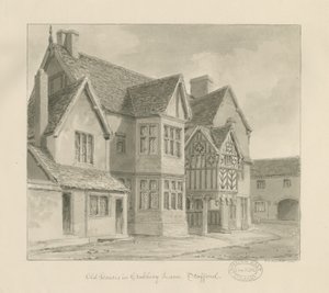Stafford - Casas Antiguas en Crabbery Lane de John Chessell Buckler