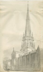 Iglesia de Santa María de Stafford de John Chessell Buckler